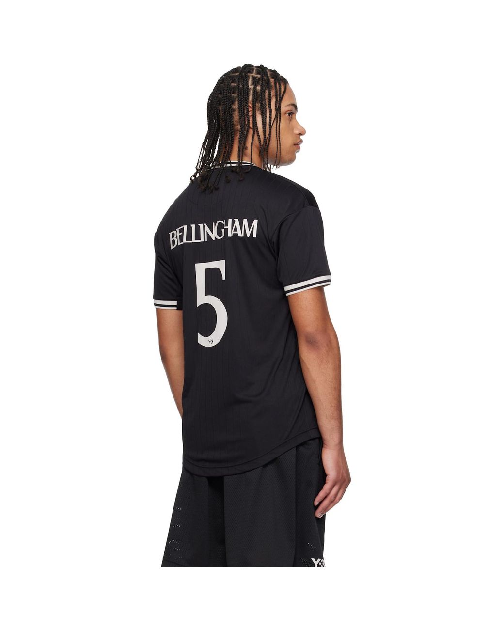 Y-3 Jude Bellingham Soccer Short Sleeve Jersey in Black for Men