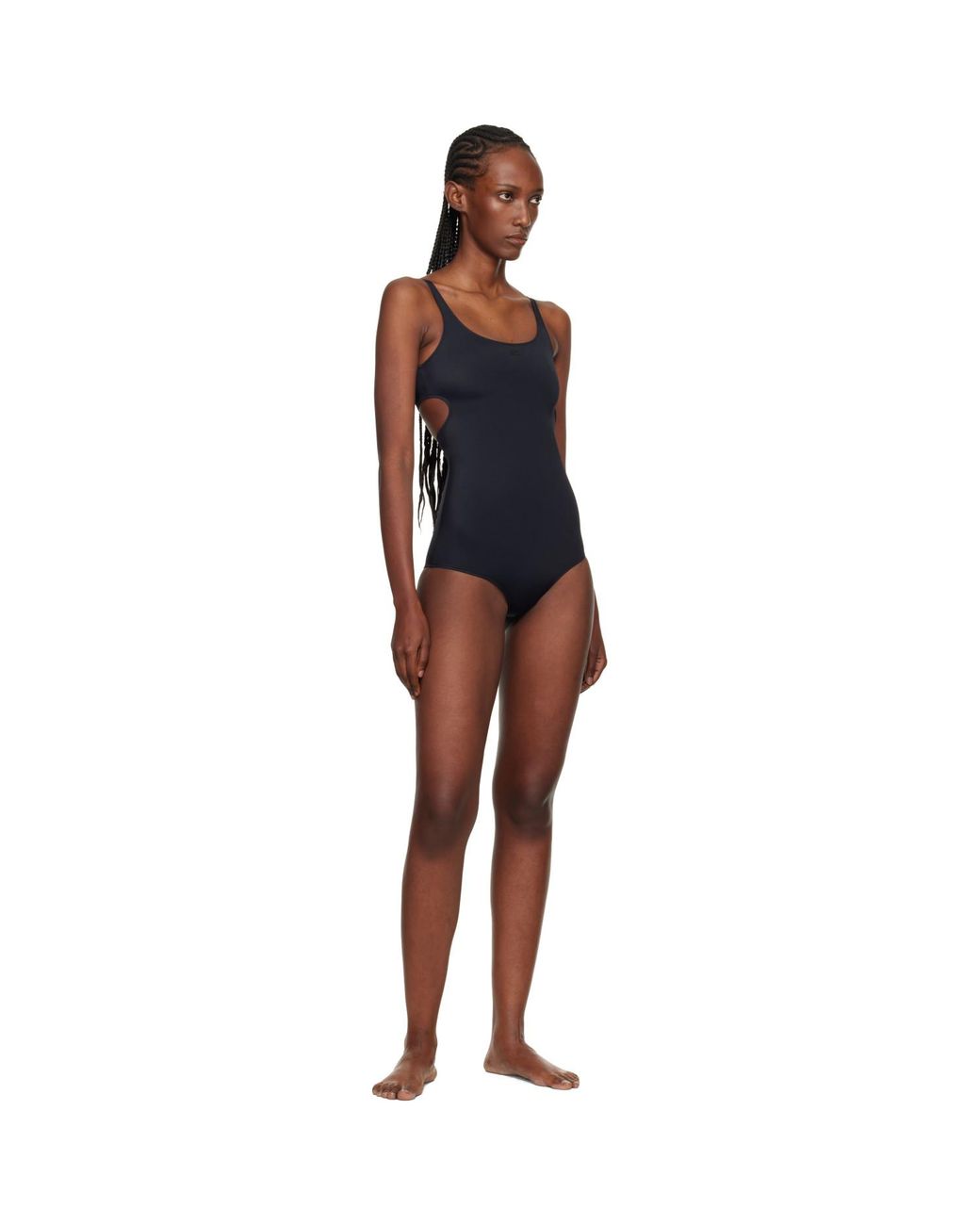 Courreges Black Cut-Out Swimsuit
