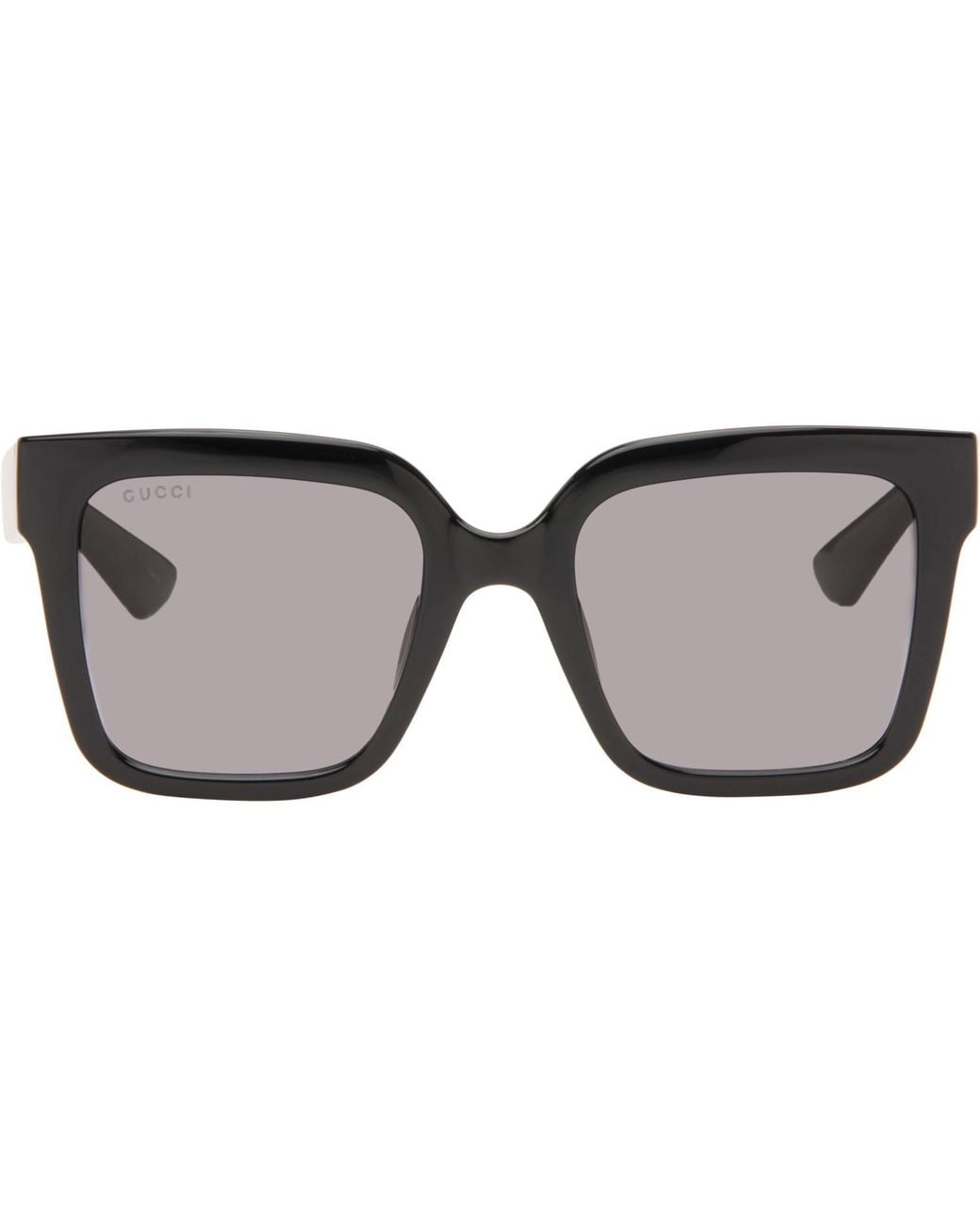 Gucci Black Emblem Square Frame Sunglasses
