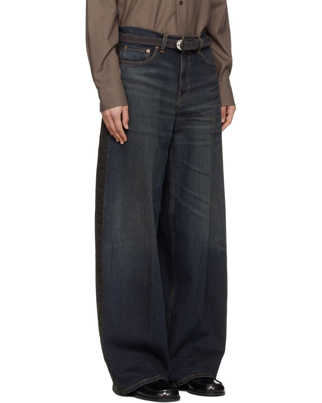 6397 Black Tuxedo Roomy Jeans