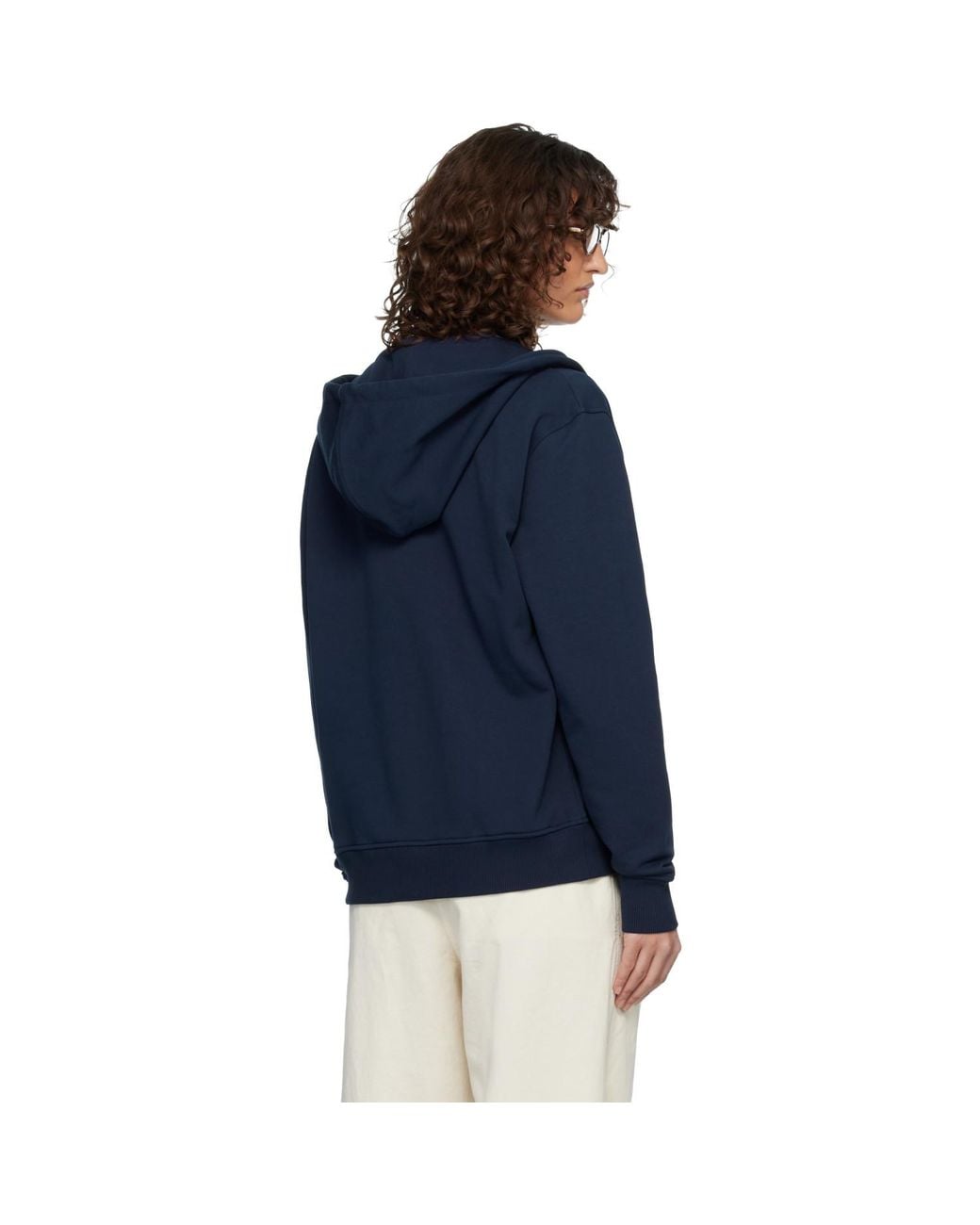 AMI Blue Ami De Coeur Zipped Hoodie