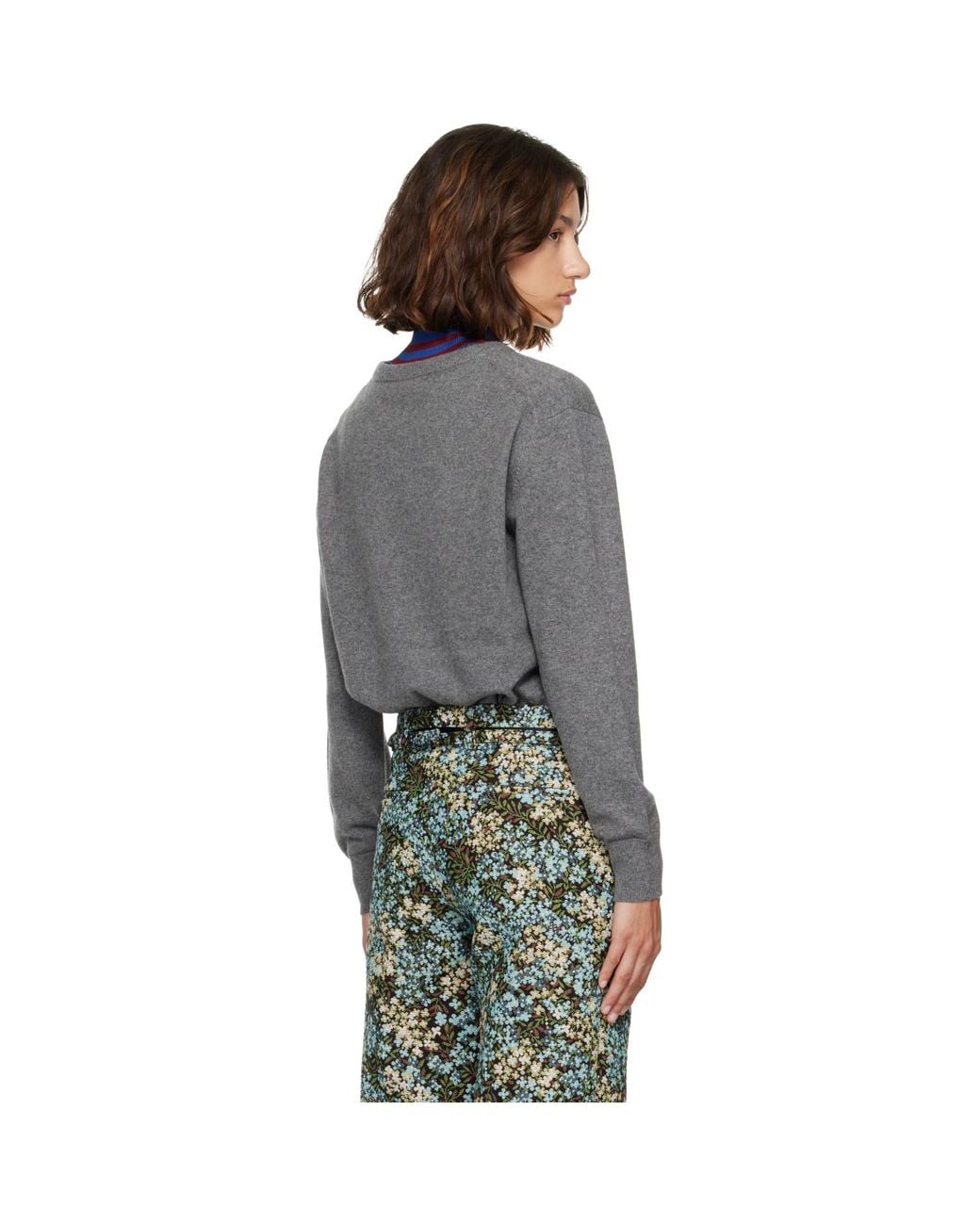 Dries Van Noten Gray Cashmere Sweater
