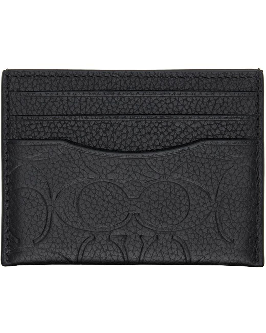 Coach signature card holder sale