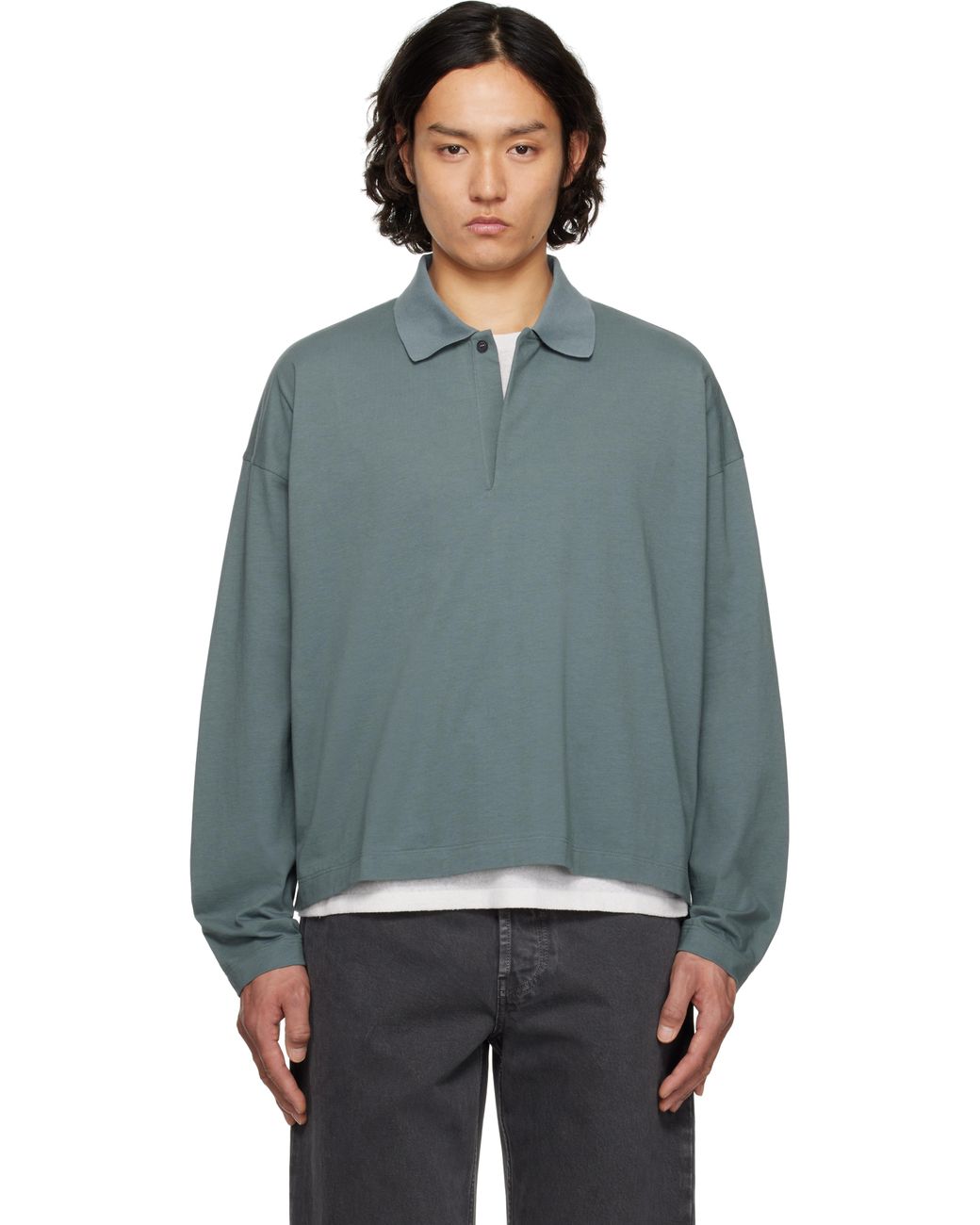 未使用品 The Row グレー Bryson ポロシャツ the-row-TIYTIMOUSEGREY-Bryson-