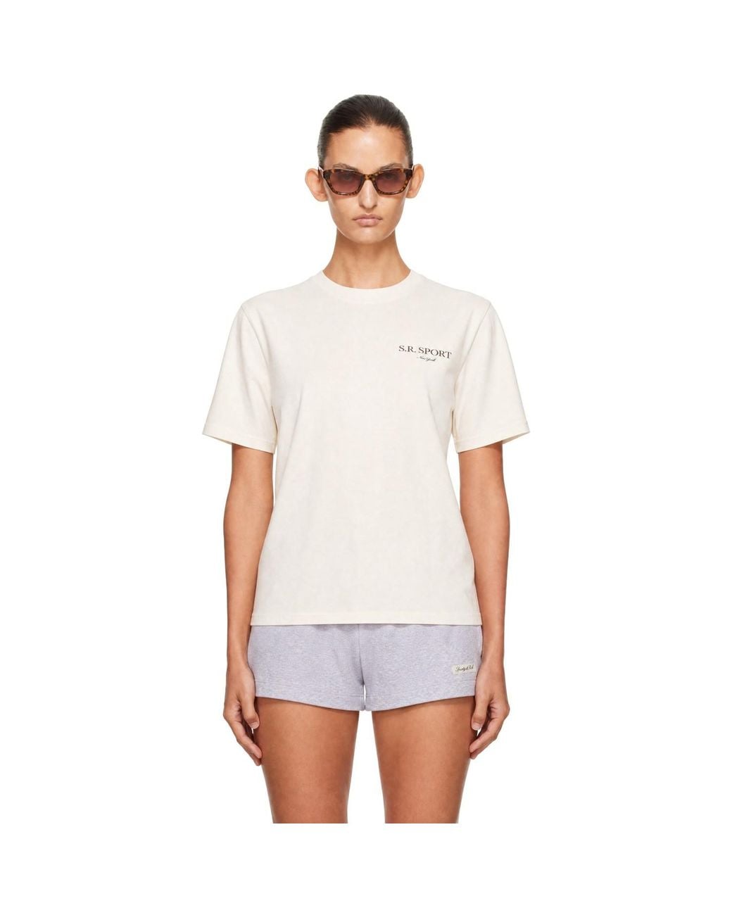 Sporty & Rich White Off- Wimbledon T-Shirt