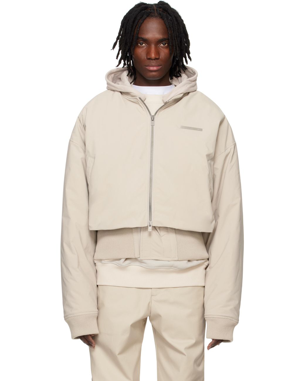 ジャケット・アウター HELIOT EMIL PNEUMATIC BOMBER JACKET heliot-emil-STONE-Pneumatic-