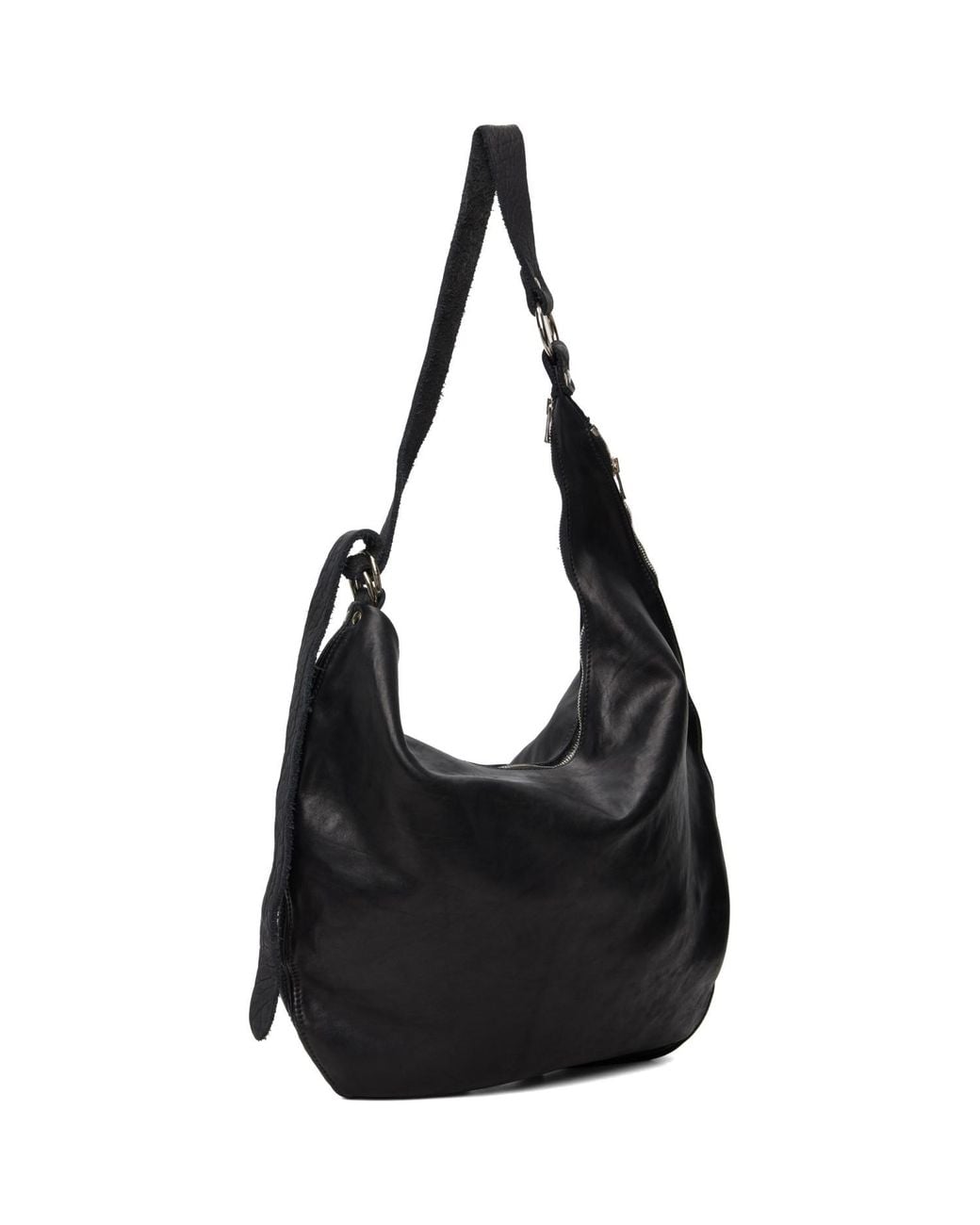 Guidi Black Leather Bag for men