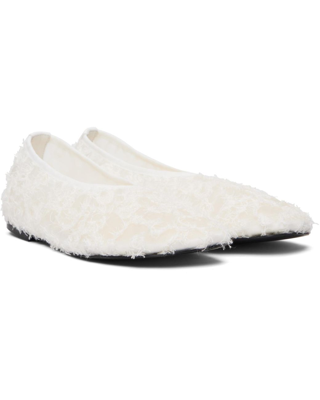 Proenza Schouler Black Glove Lace Ballerina Flats