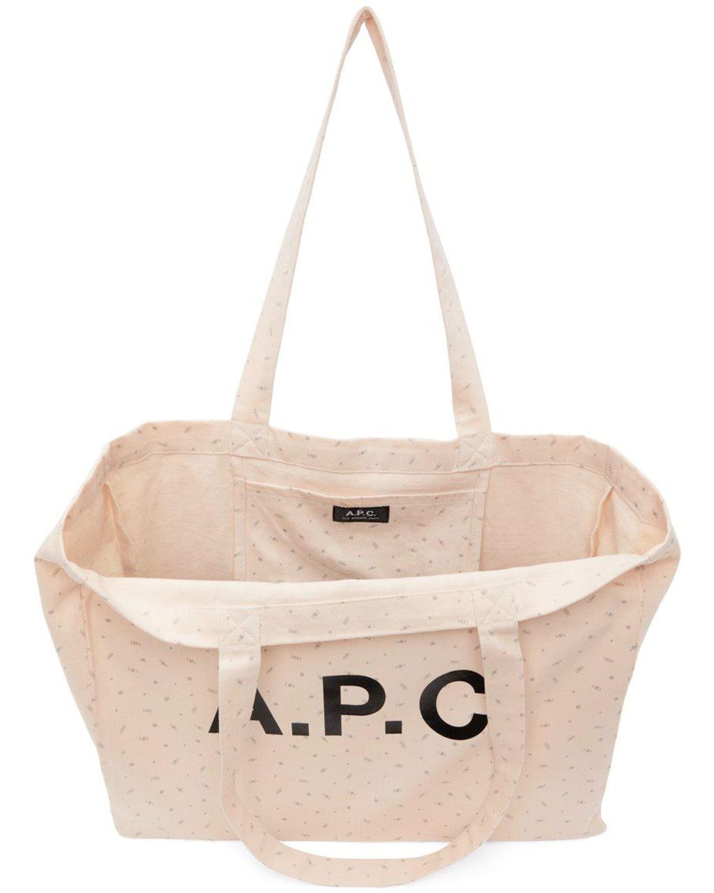 A.P.C. Cotton Diane Shopping Tote in Pink | Lyst