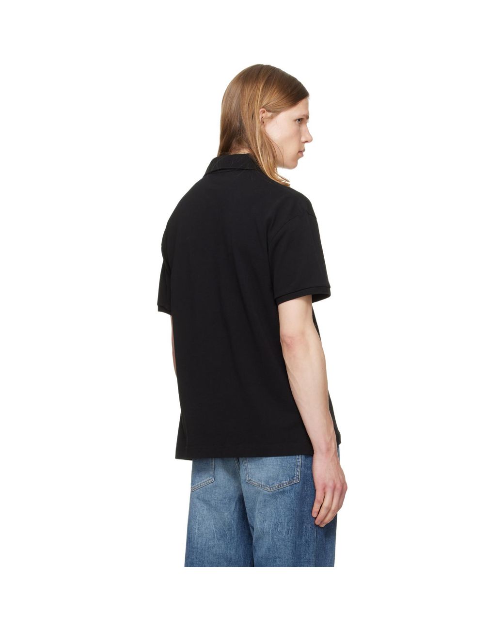 Palm Angels Black Tree Logo Polo for men