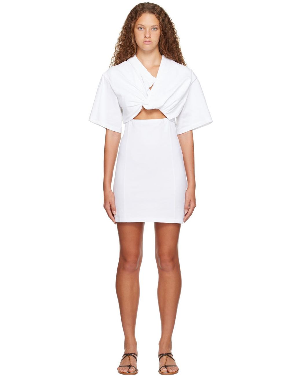 Robe blanche jacquemus sale