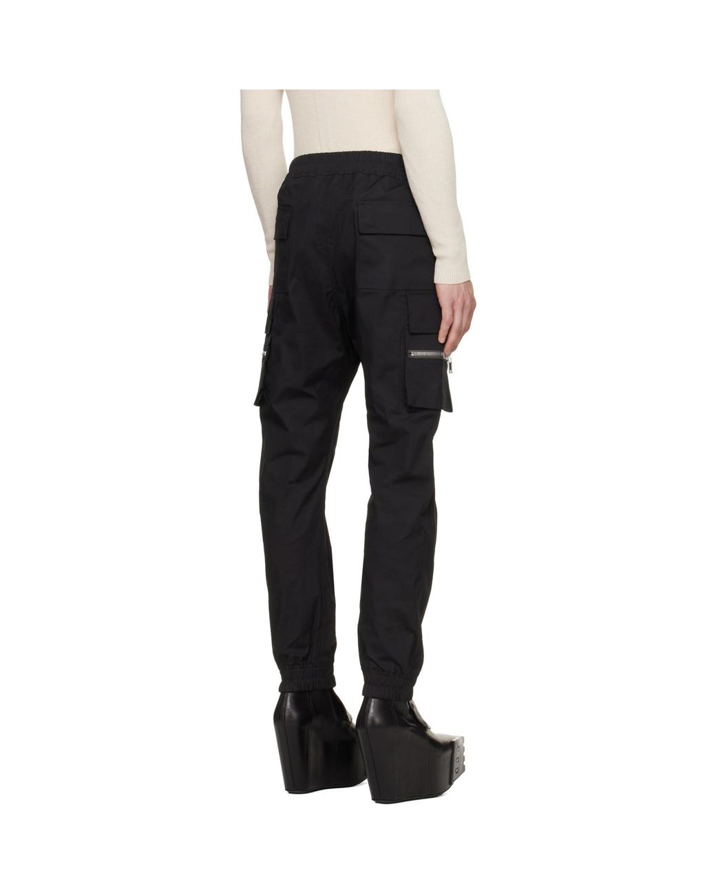Rick Owens Gray Tower Mastodon Cargo Pants for men