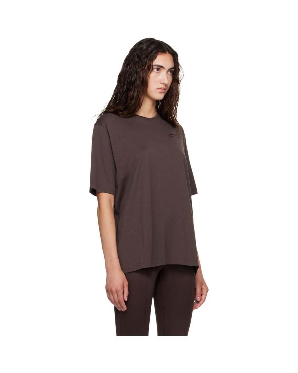 Frankie Shop Brown Harper Soft Organic T-Shirt