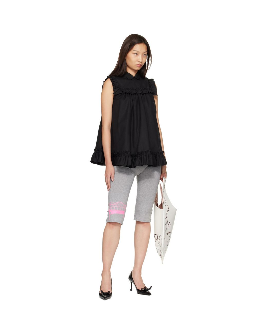 Ans Dostoevner Black Frilled 'Childhood' Minidress