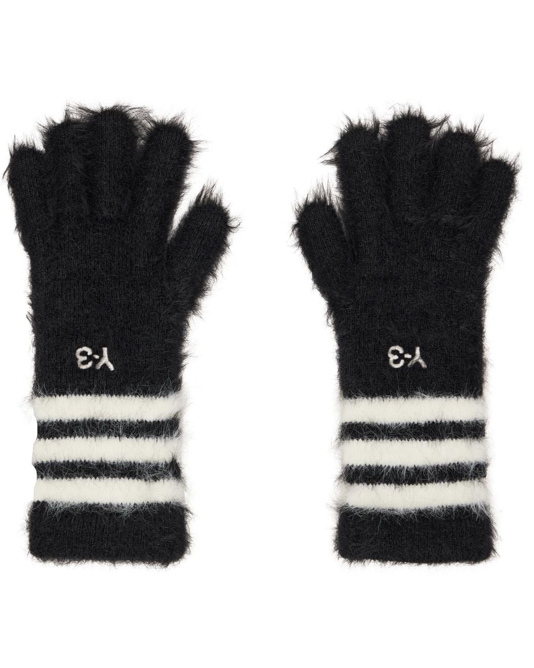 Y-3 Black Stripes Gloves