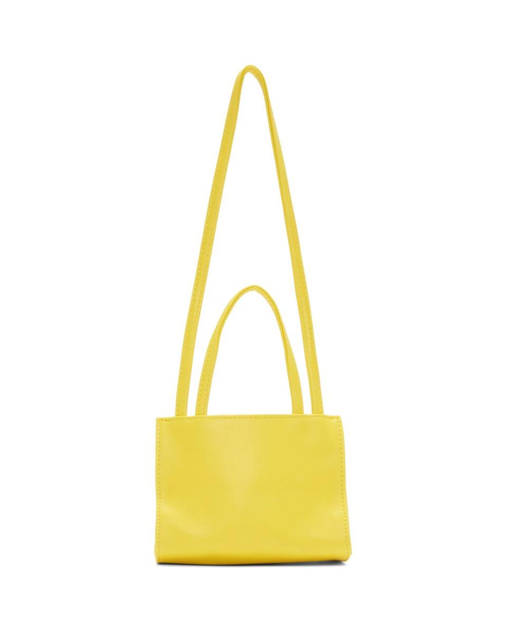 Telfar Small Yellow Shopping Bag - Yellow Totes, Handbags