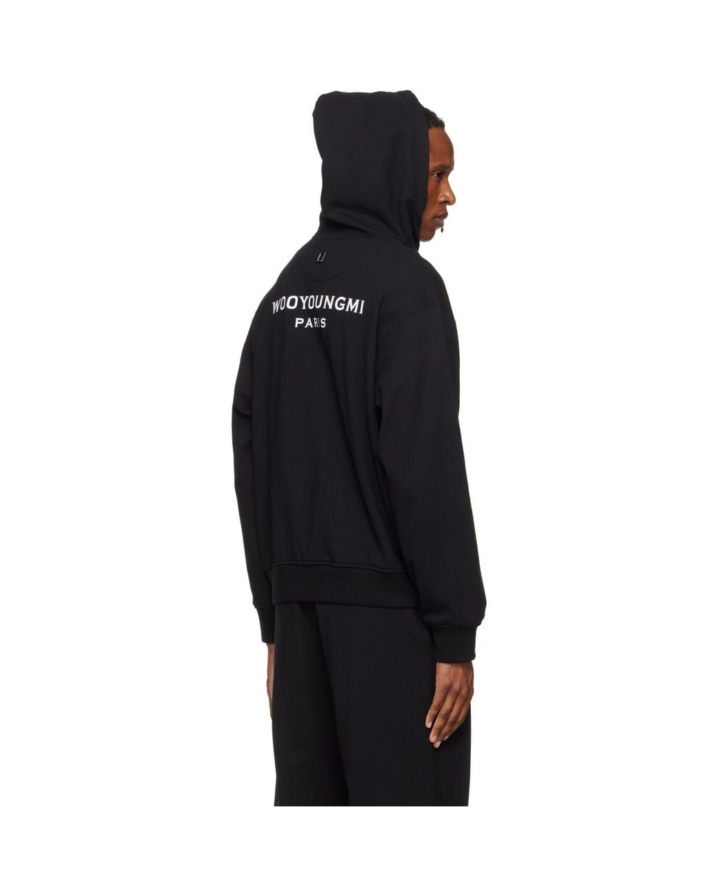 Wooyoungmi Black Zip Hoodie for men