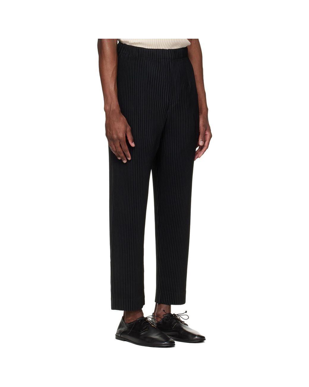 Homme Plissé Issey Miyake Black Monthly Colors March Trousers for men