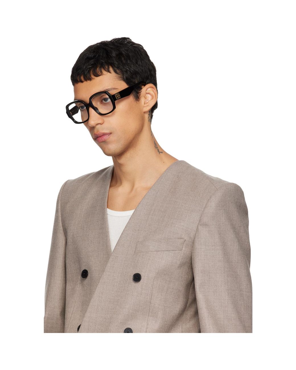 Loewe Black Anagram Glasses for men