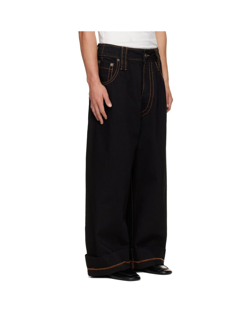 VAQUERA Black Wide-Leg Baby Jeans for men