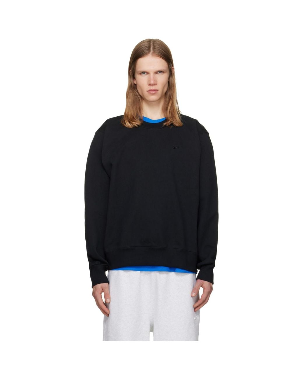 Nike Black Energy Fleece Crew-Neck Sweatshirt for men