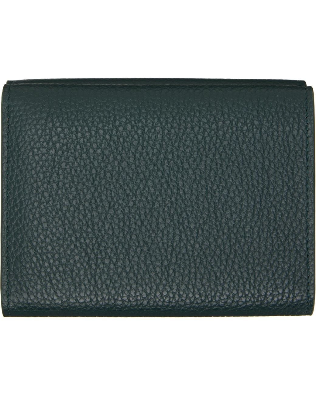 Marni Green Mending' Leather Trifold Wallet for men