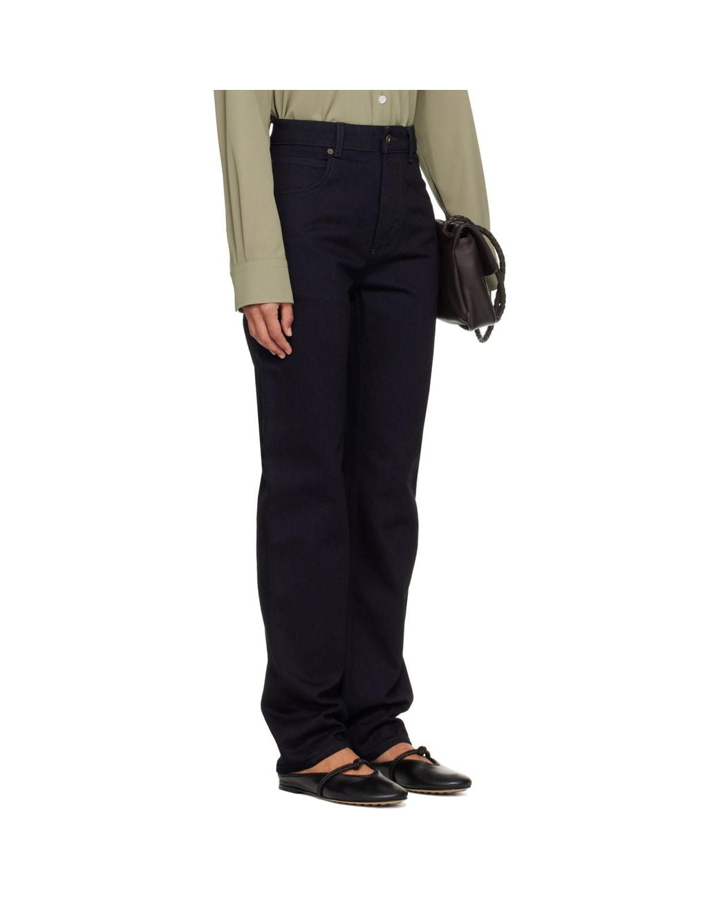 Bottega Veneta Black Rinsed Straight Jeans
