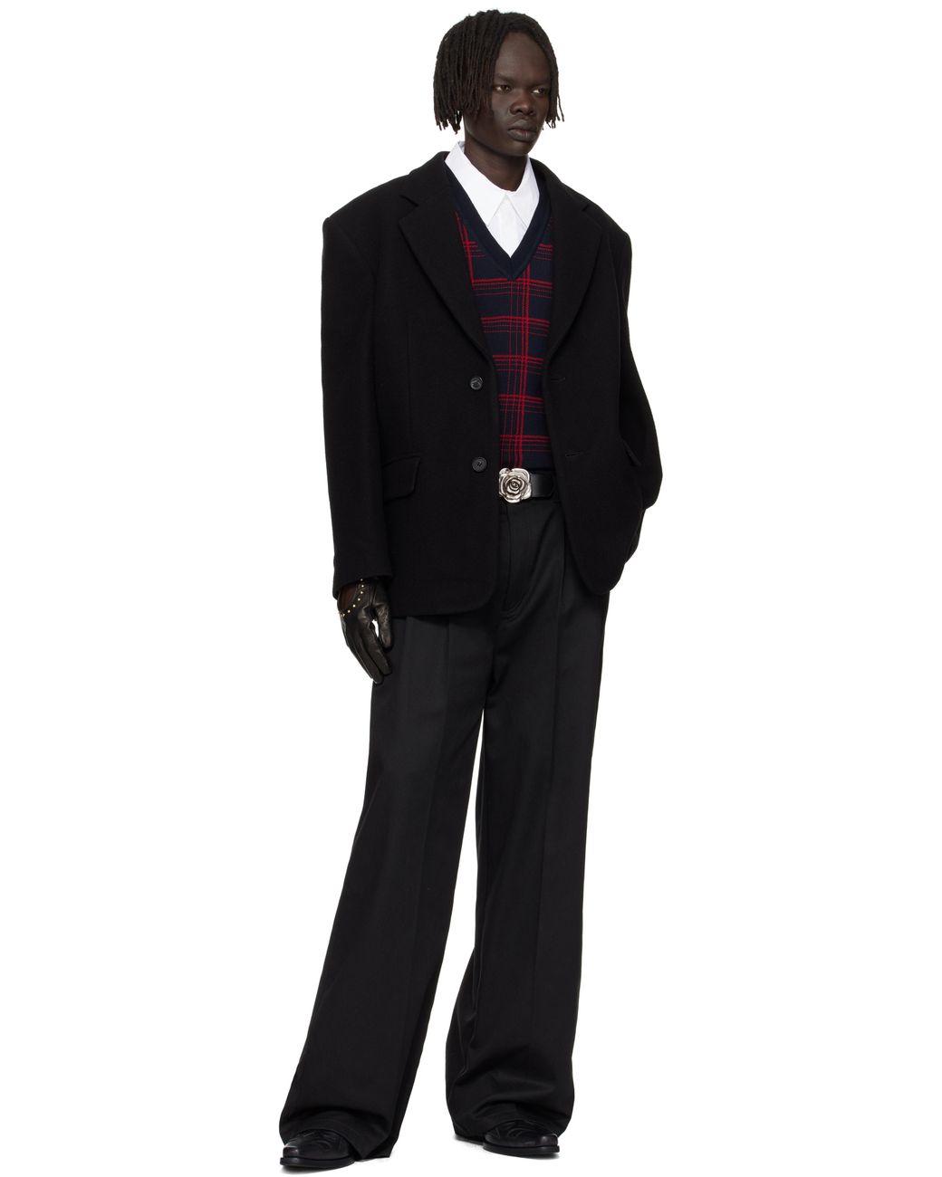 Ernest W. Baker Rose Buckle Belt in Black for Men | Lyst