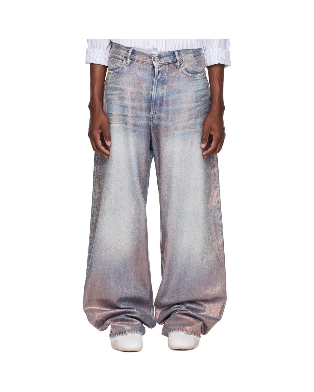 Acne Black Loose Glitter 1981 Jeans for men
