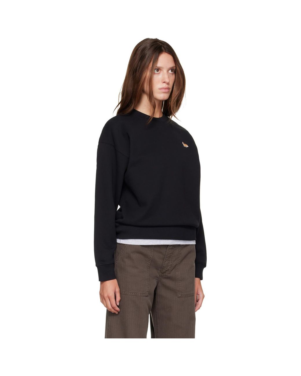 Maison Kitsuné Black Baby Fox Comfort Sweatshirt