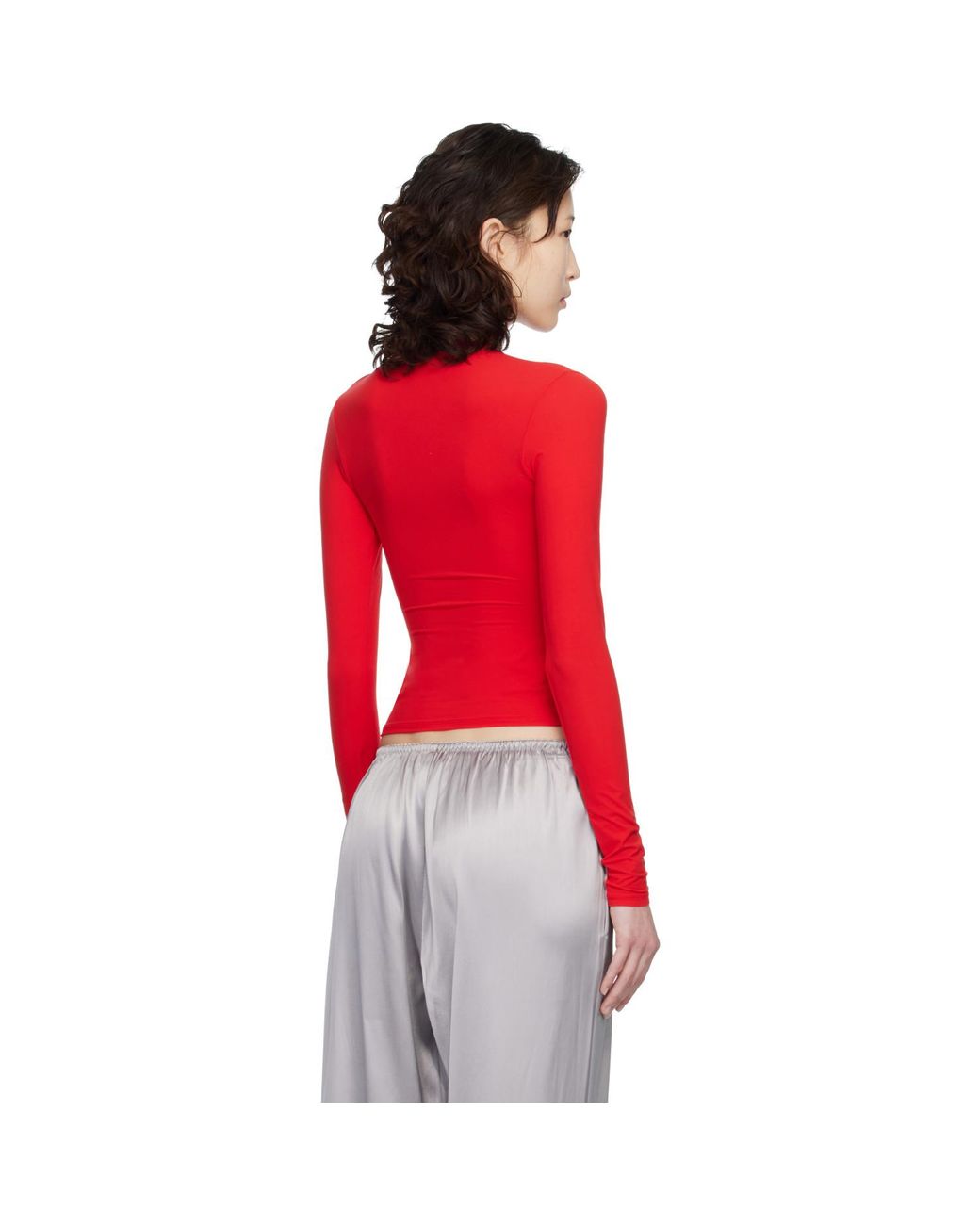 Skims Red Fits Everybody Long Sleeve T-Shirt
