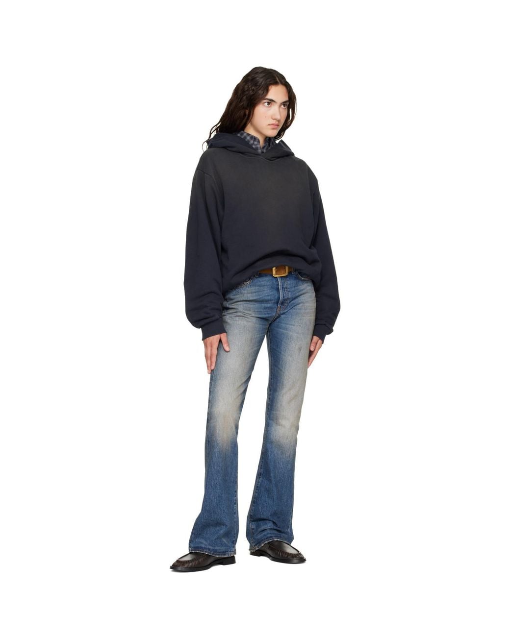 Acne Black Reversible Leather Belt