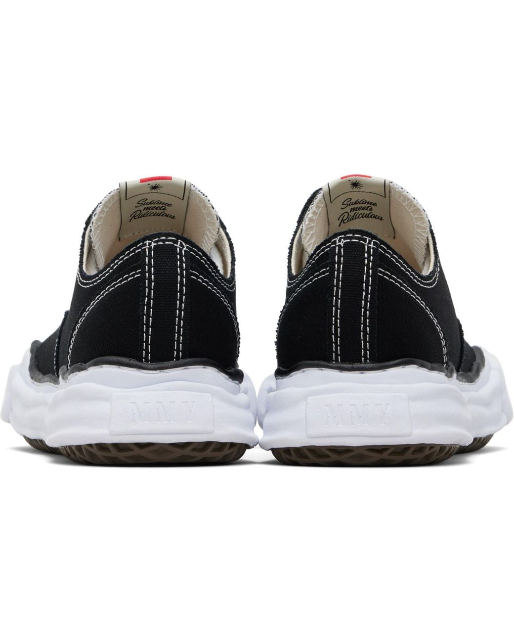 Maison Mihara Yasuhiro Black 'Peterson' Og Sole Canvas Low-Top Sneakers for men