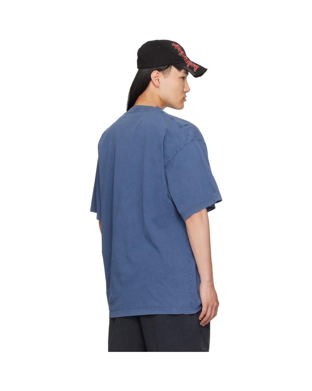Balenciaga Blue Twisted T-Shirt for men