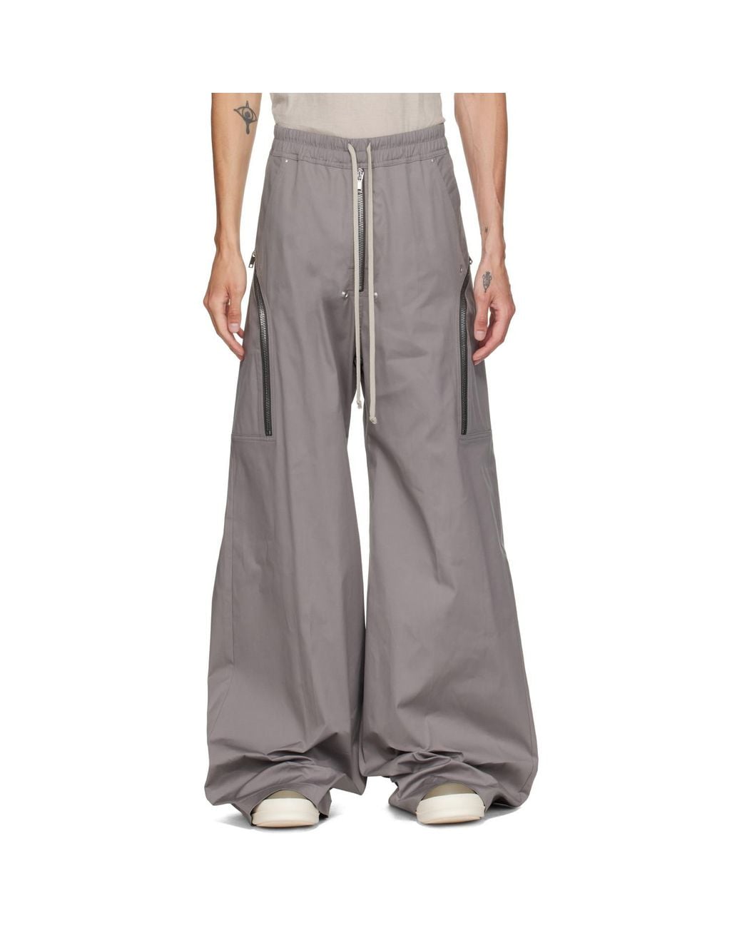 Rick Owens Gray Tower Heizer Belas Cargo Pants for men