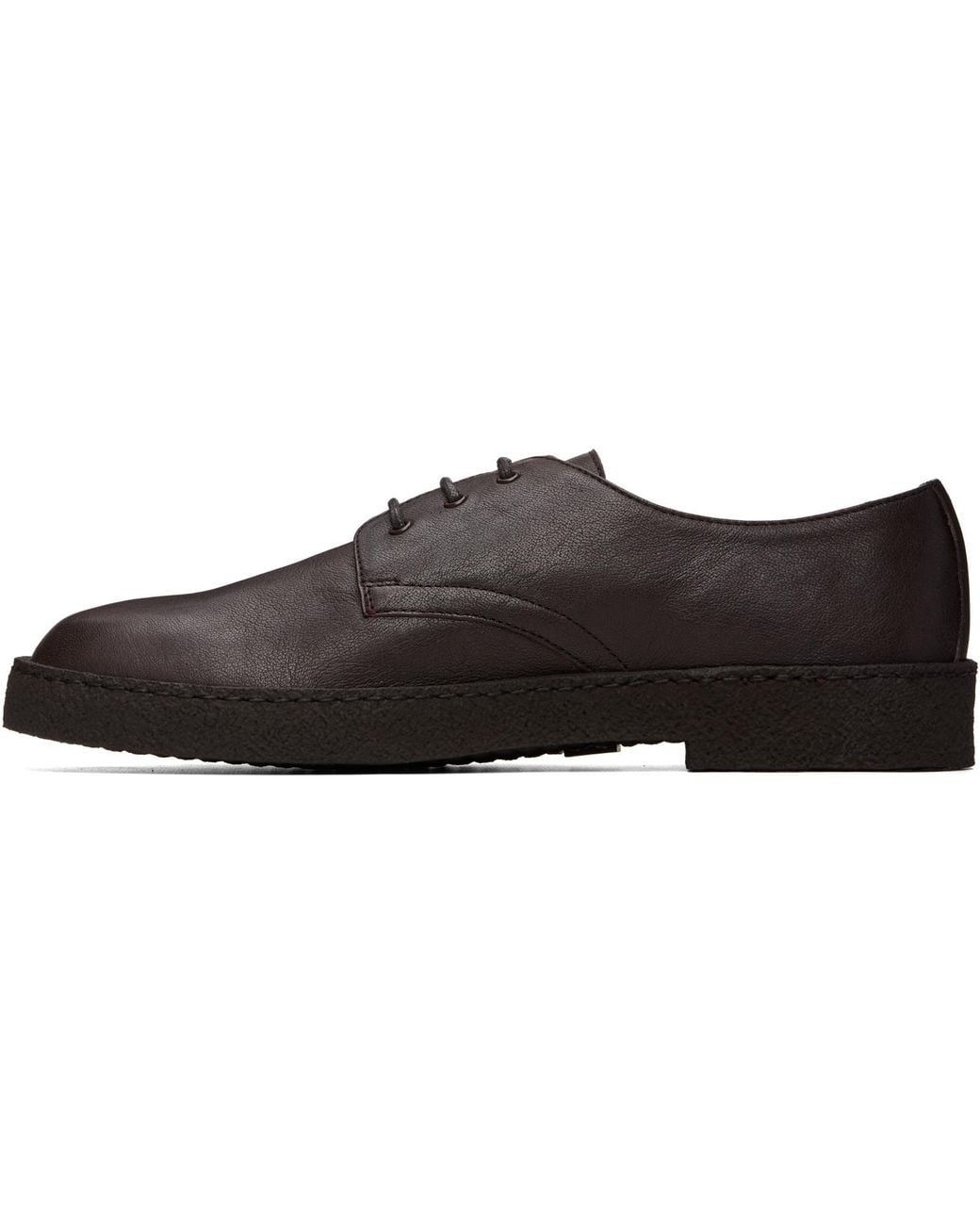 Common Projects Brown Leather Rubber Sole Derbys for men