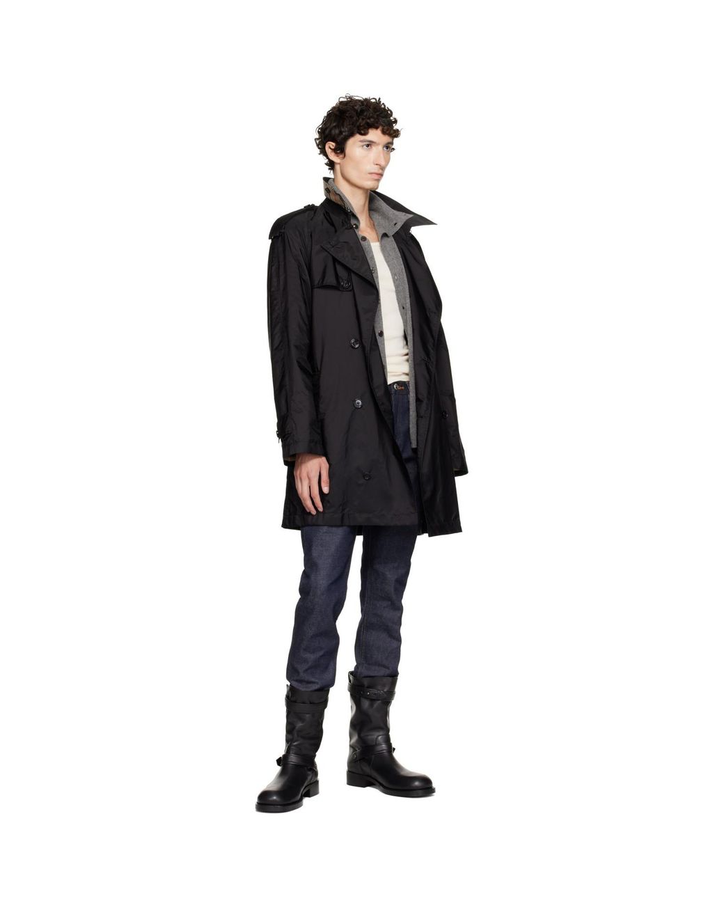 Burberry Black Kent Biker Boots for men