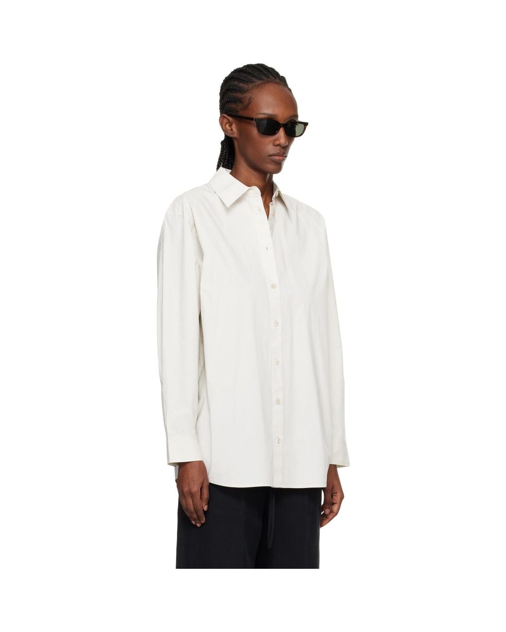 Totême White Off- Classic Tumbled Shirt