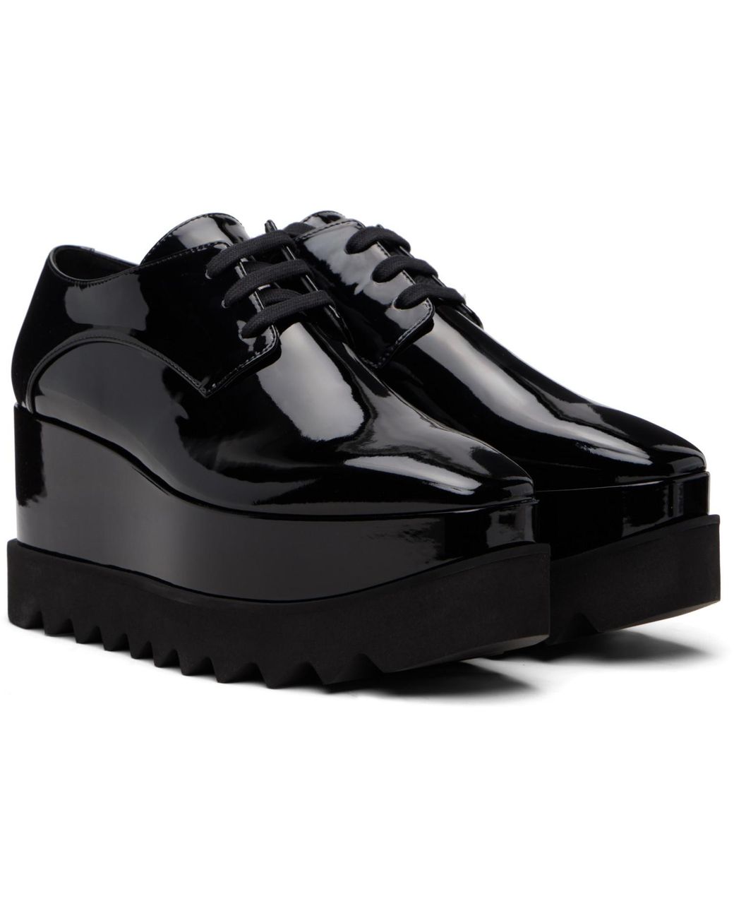 Stella McCartney Black Limited Edition Elyse Monochrome Platform Derbys