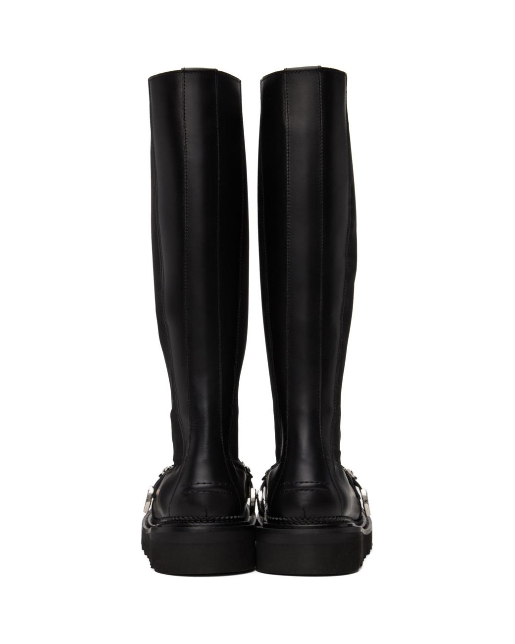 Toga Black Leather Tall Boots