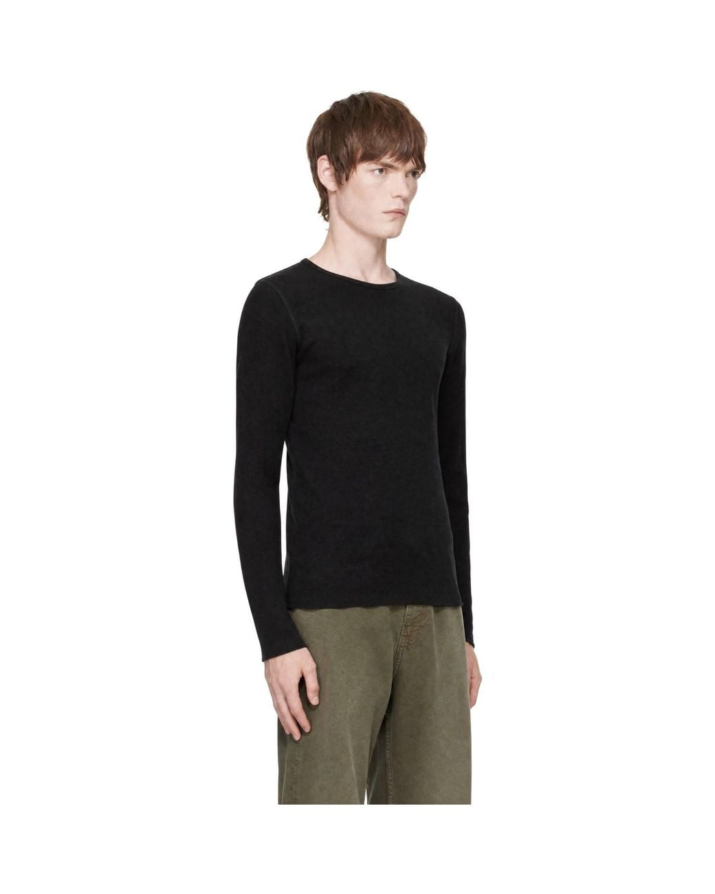 Second/Layer Black Zero Thermal Long Sleeve T-Shirt for men
