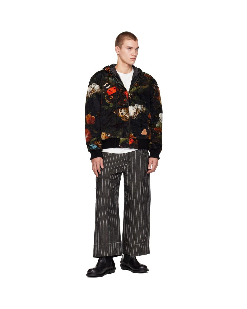 R13 Black Relaxed Workwear Jacket for men