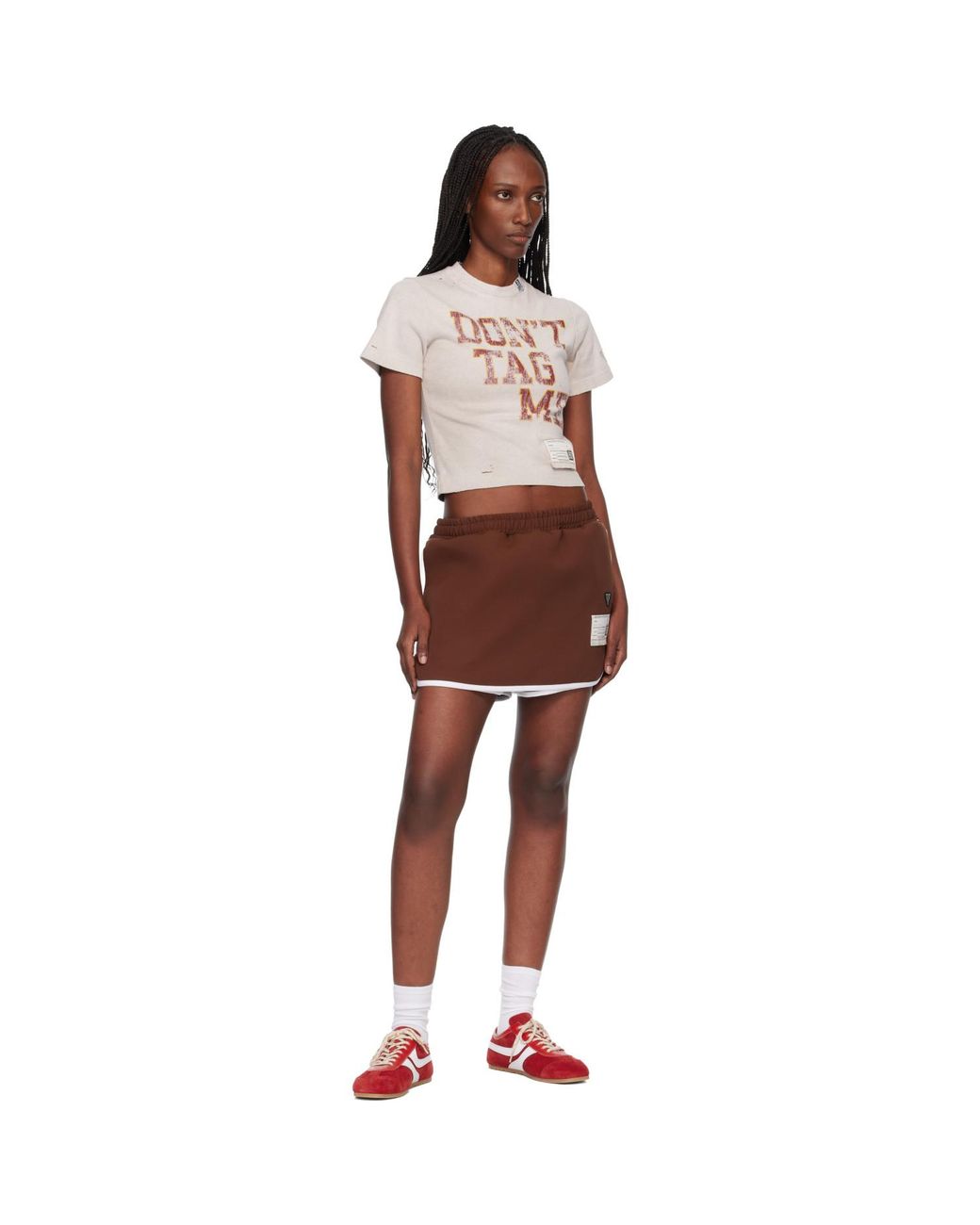 Maison Mihara Yasuhiro Red Sun Faded Collage Print T-Shirt