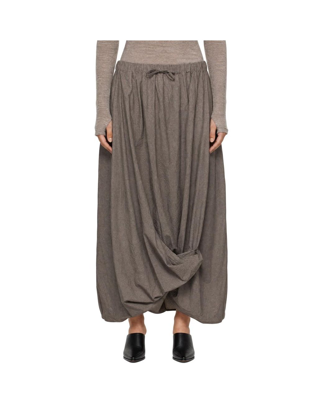 Lauren Manoogian Brown Twist Midi Skirt