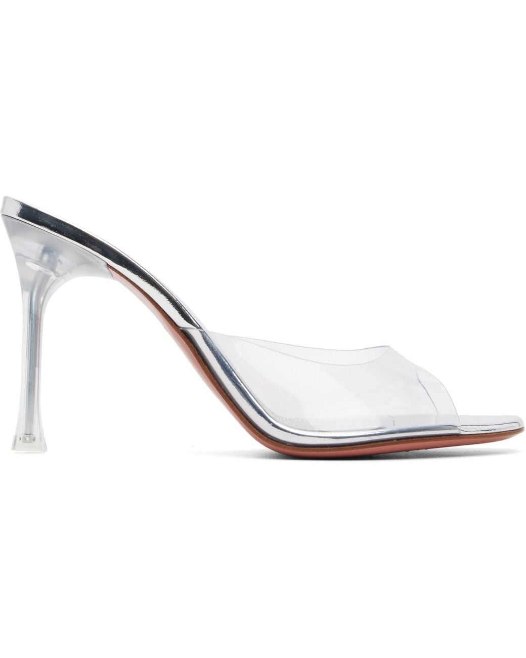 AMINA MUADDI White Alexa Glass Slipper 95 Heeled Sandals