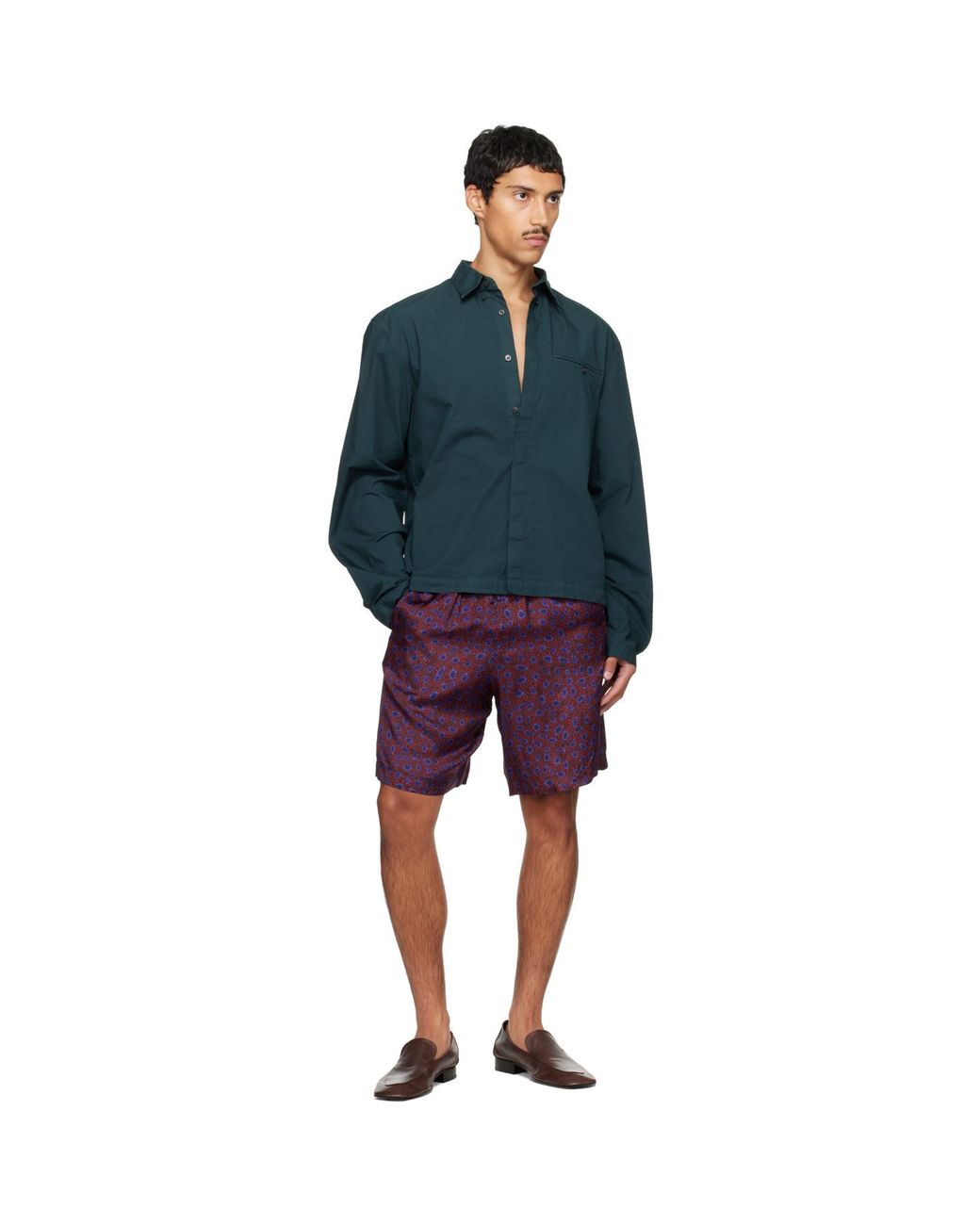 Dries Van Noten Blue Cotton Shirt for men
