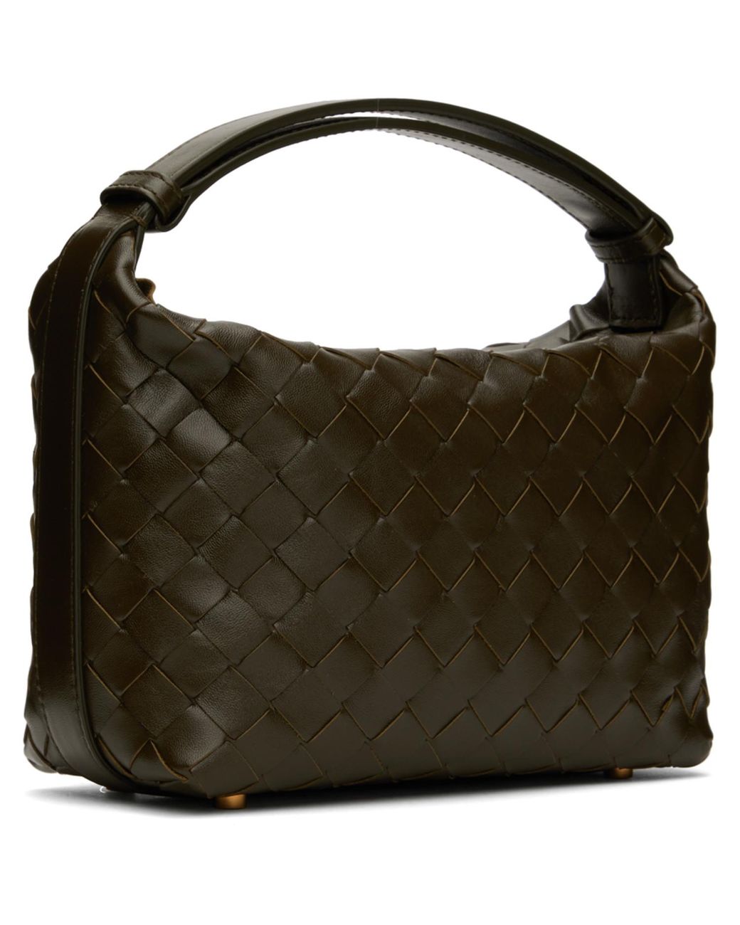 Bottega Veneta Black Khaki Mini Wallace Bag