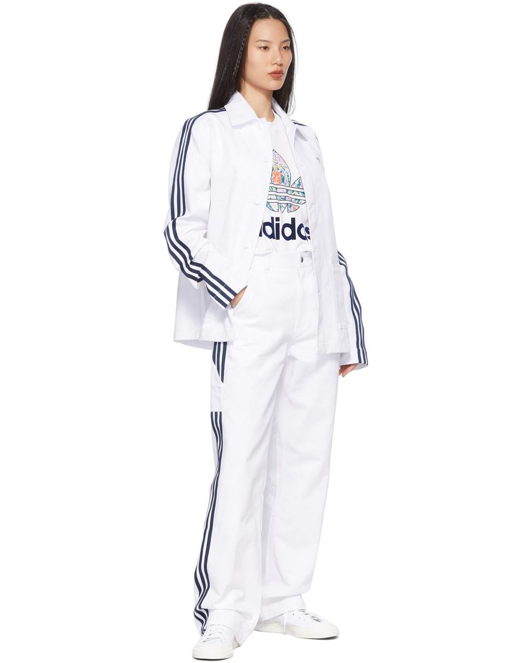 Noah Cotton Adidas Originals Edition Painter Trousers in White | Lyst