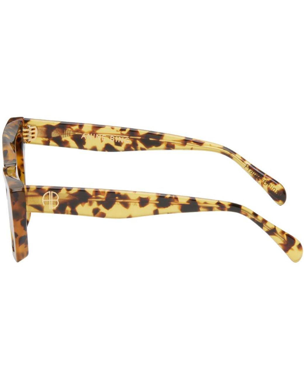 Anine Bing Tortoiseshell and Black Logo Sunglasses ANINE BING Nice Sunglasses - Dark Tortoise main image 4