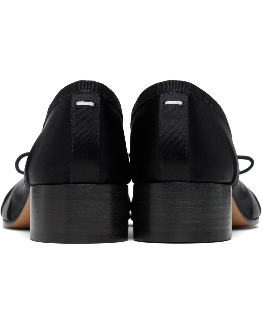 Maison Margiela Black Tabi Satin Ballerina Heels